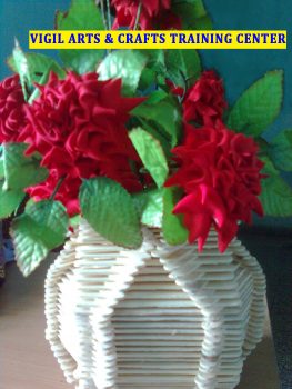 Flower making with pot classes - VIGIL Arts and Crafts Training Center